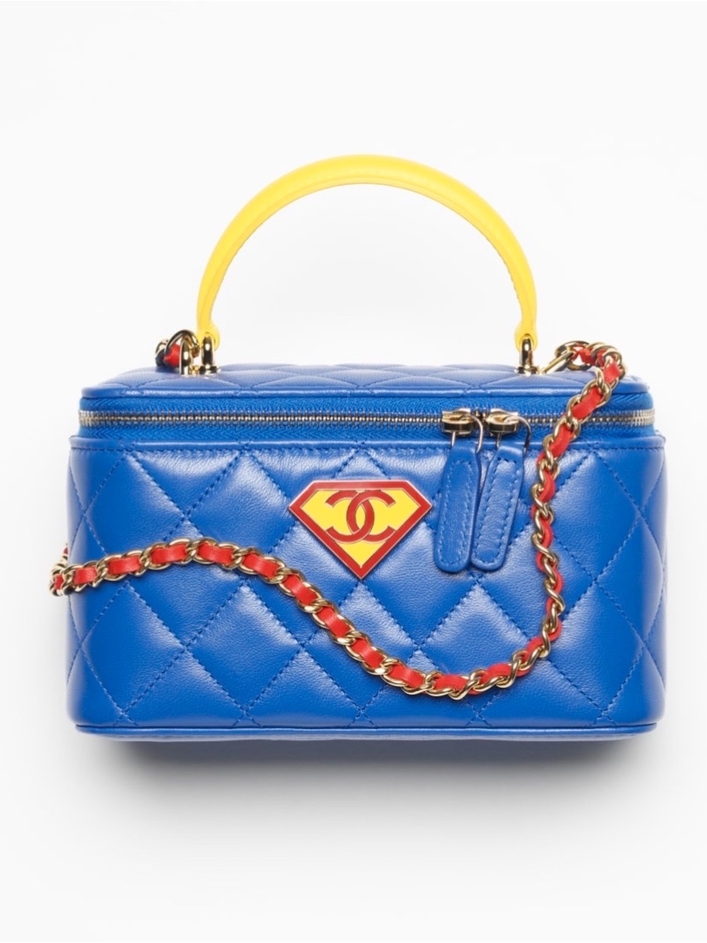 CHANEL Vanity Bag Superman Supergirl DC Collaboration Métiers D’art BNIB HTF!